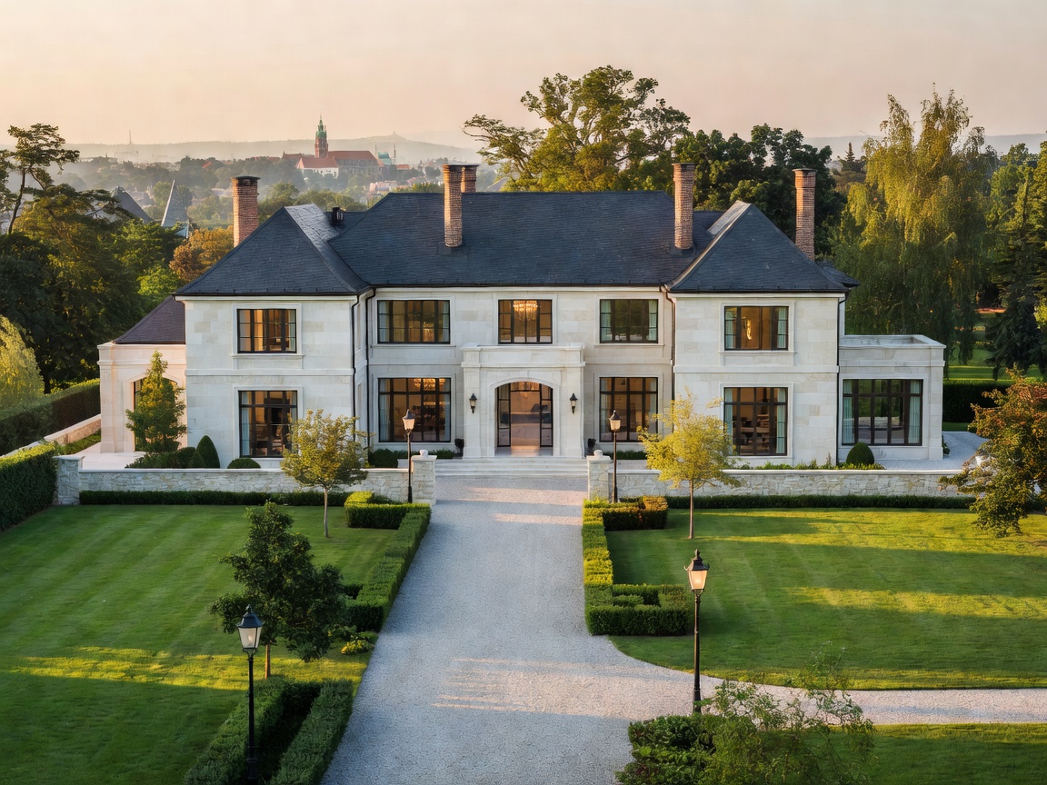 HOLA Design grand residential estate in suburban Kraków with private woods visual