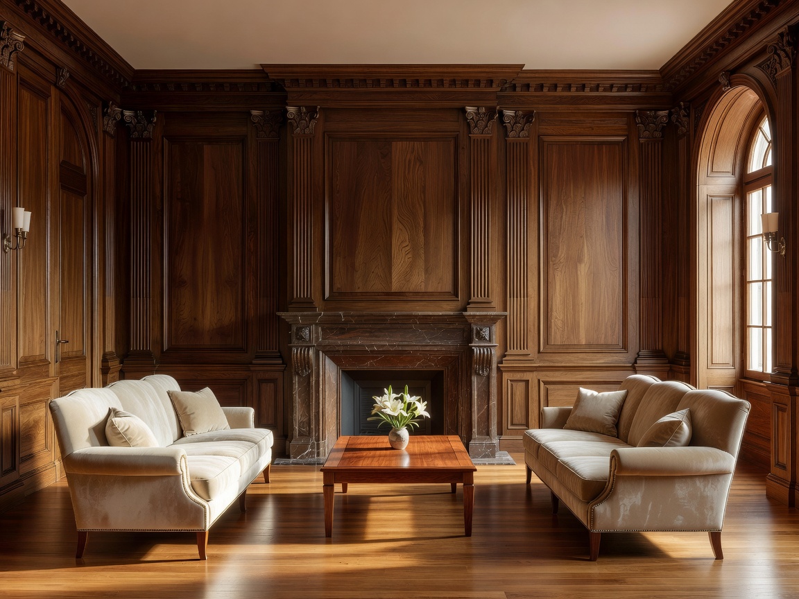 JT Grupa neo classical interior living space design with warm wood textures and master cabinet designs