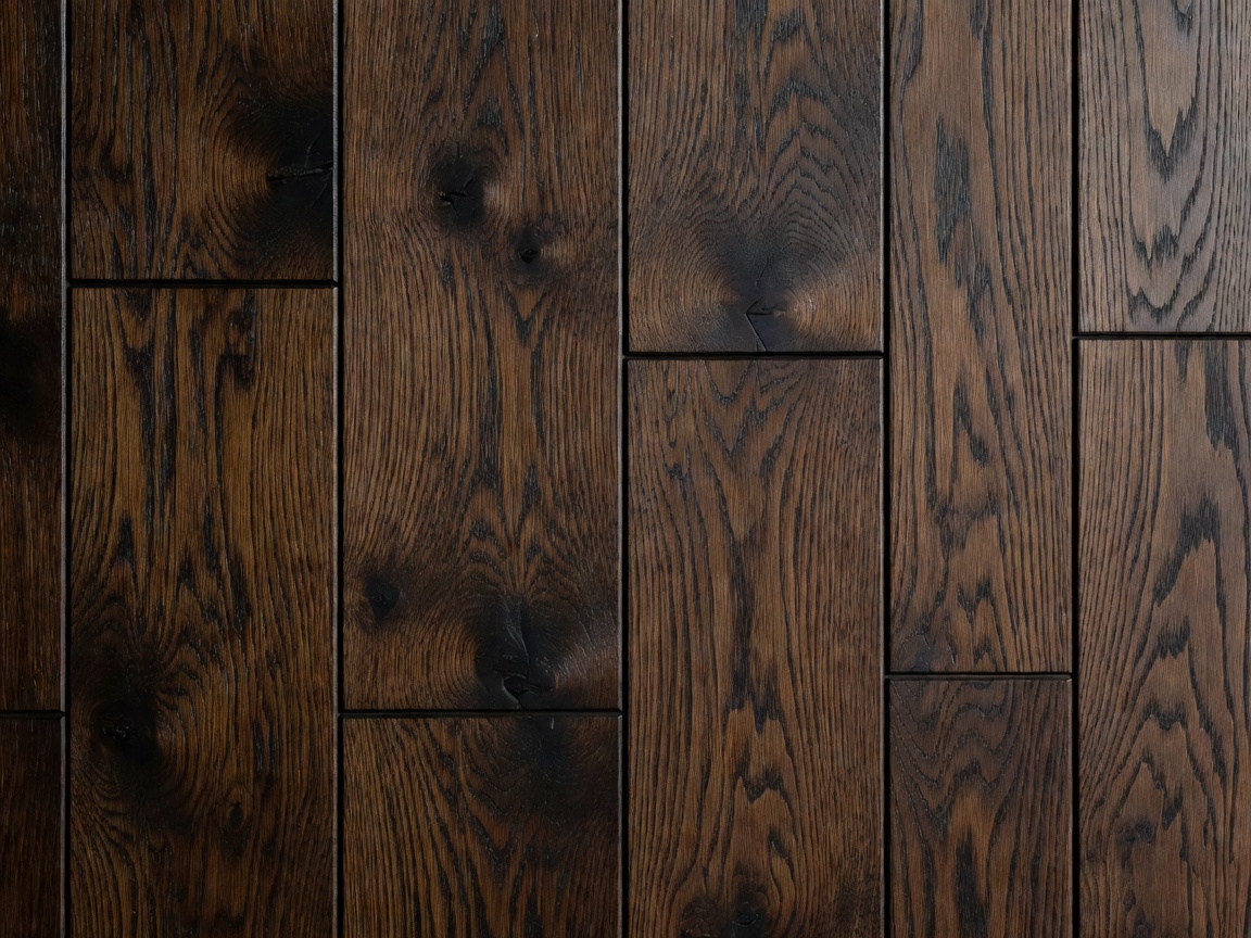 Rich Smoked Oak wooden panel details demonstrating natural grain textures